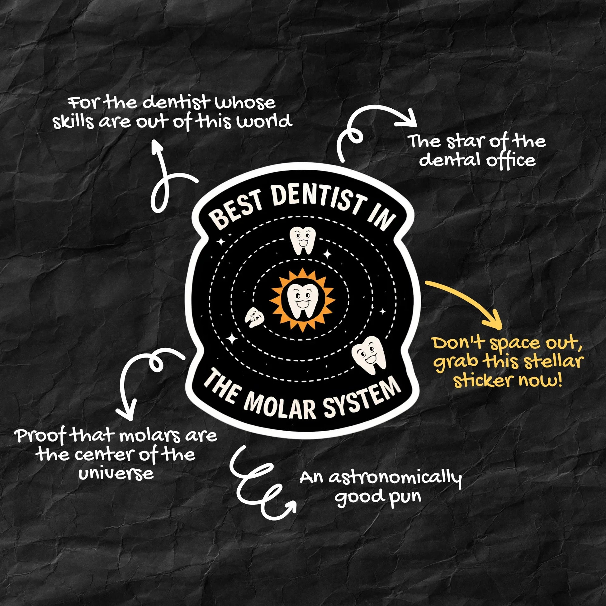 Dental vinyl sticker for dentists, dental students and medicos – Art.erise