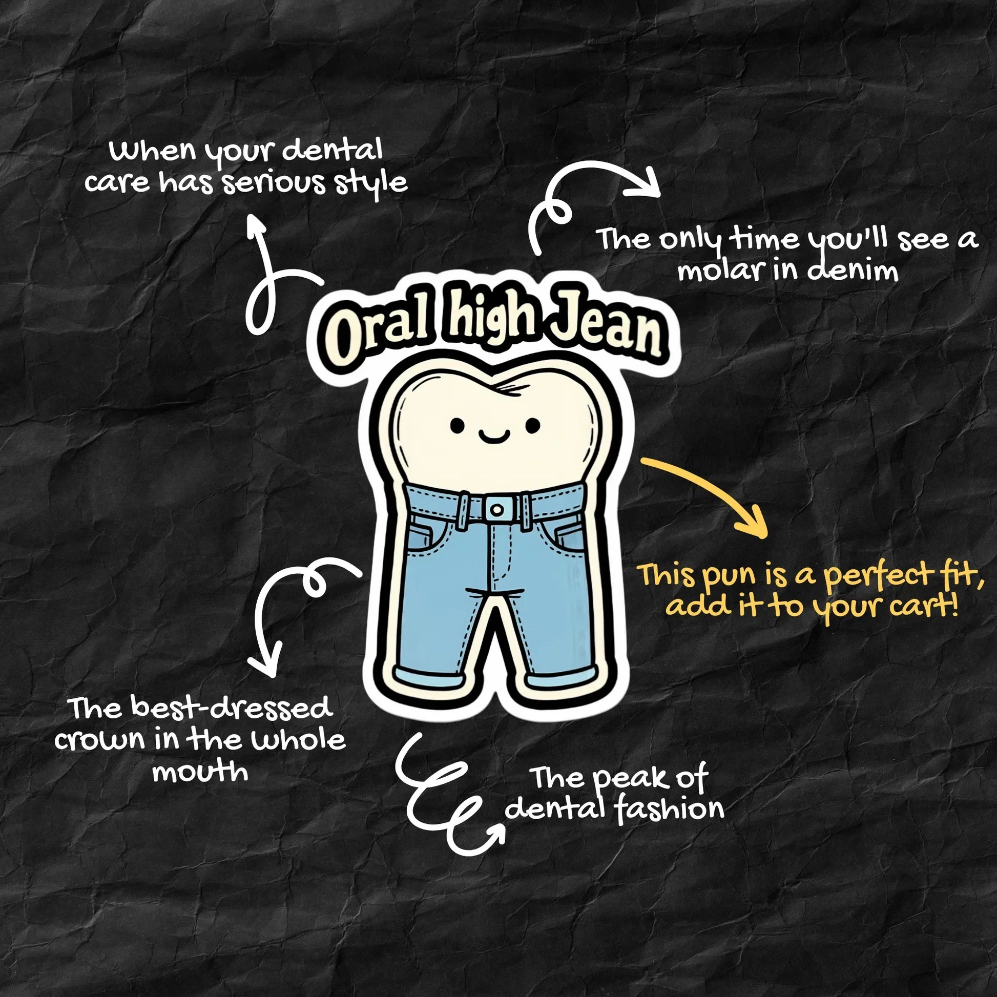 Dental vinyl sticker for dentists, dental students and medicos – Art.erise