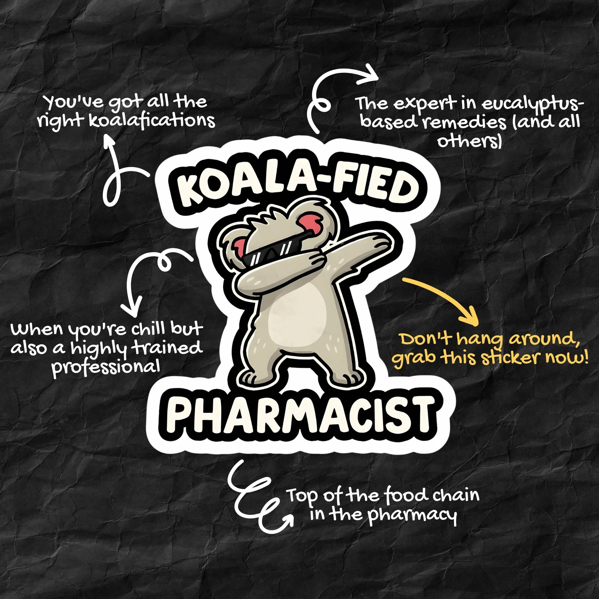 Pharmacy vinyl sticker for pharmacy students, pharmacists and medicos – Art.erise