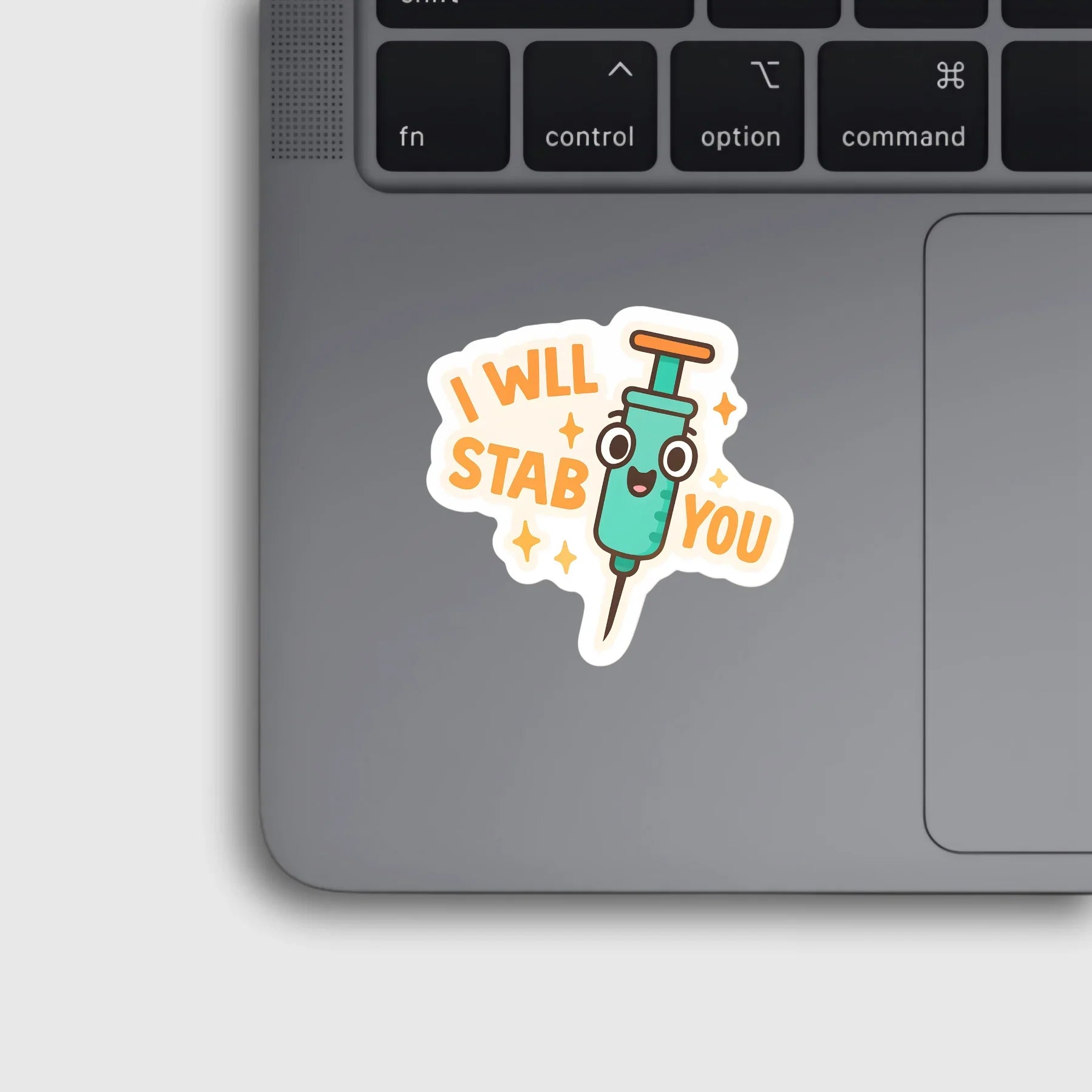 I Will Stab You Cute Syringe Sticker
