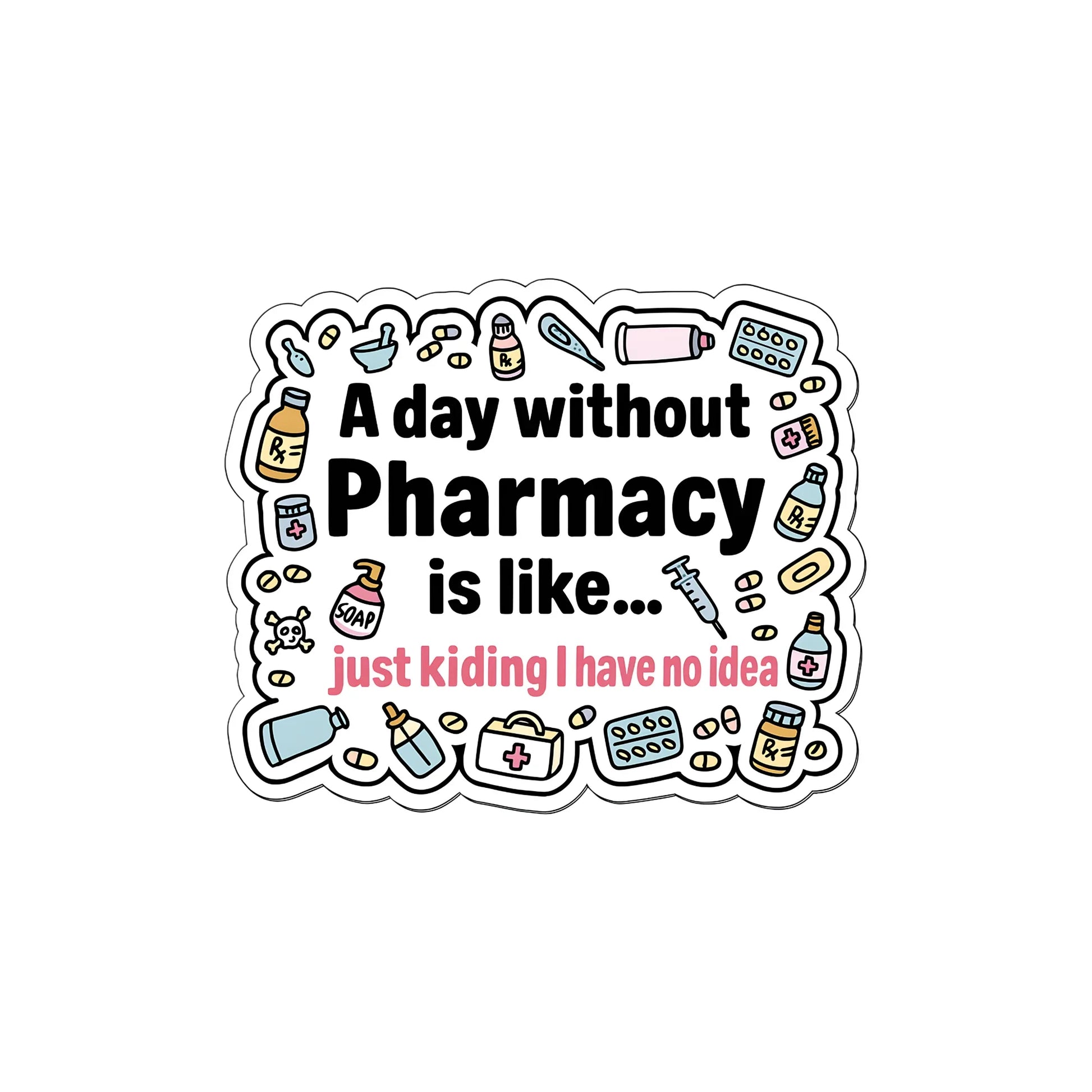 Pharmacy vinyl sticker for pharmacy students, pharmacists and medicos – Art.erise