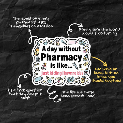 Pharmacy vinyl sticker for pharmacy students, pharmacists and medicos – Art.erise