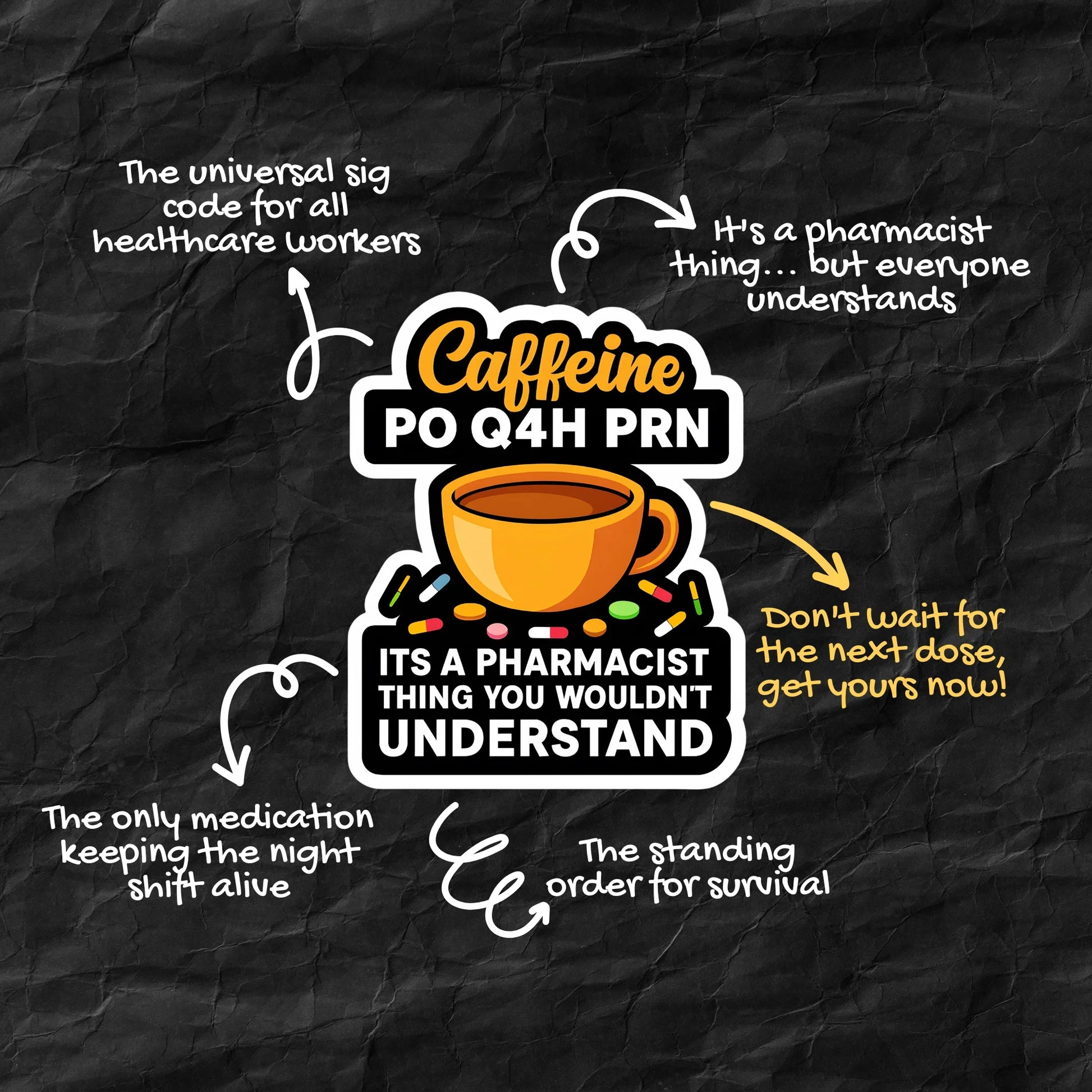 Pharmacy vinyl sticker for pharmacy students, pharmacists and medicos – Art.erise