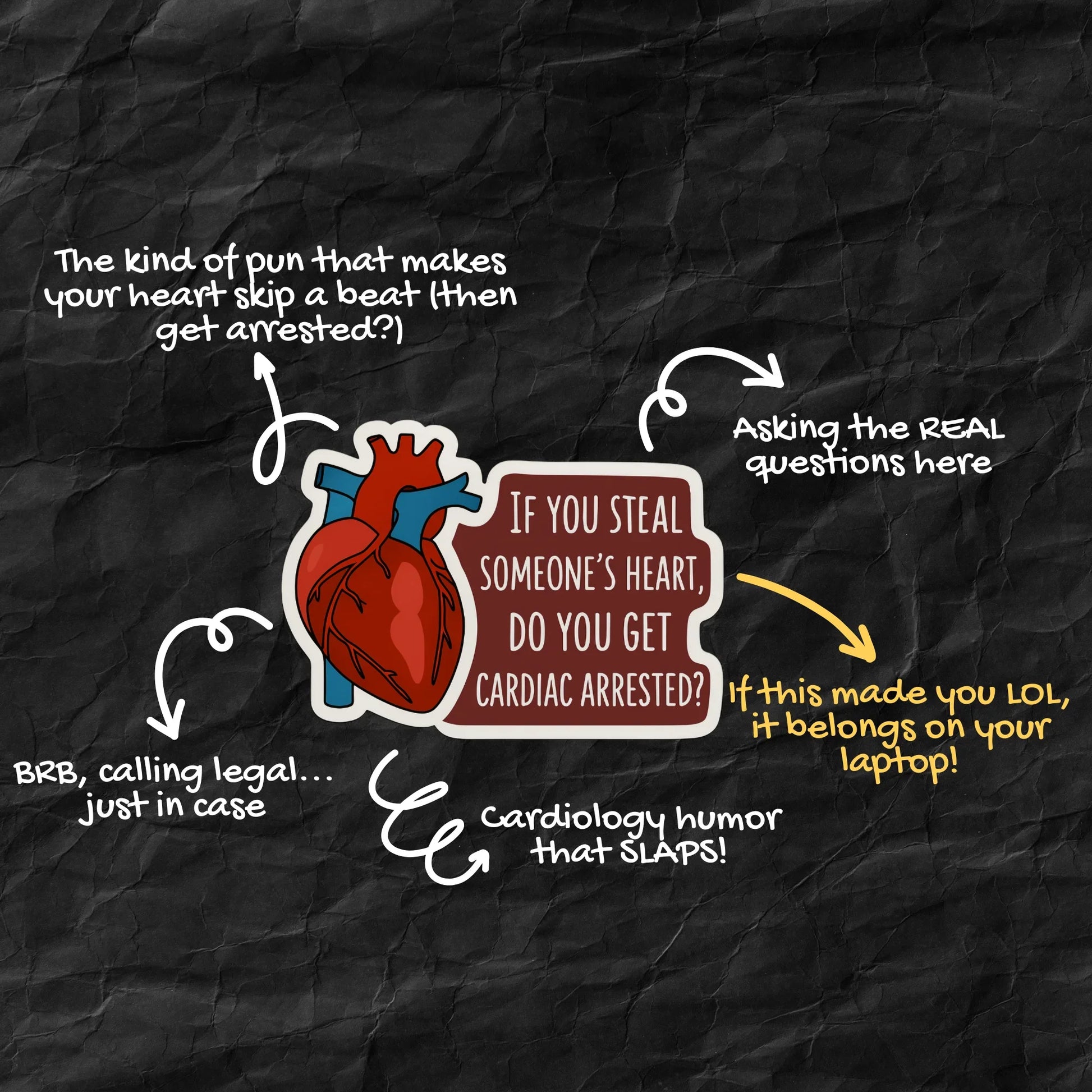 Cardiac Arrested? Heart Sticker