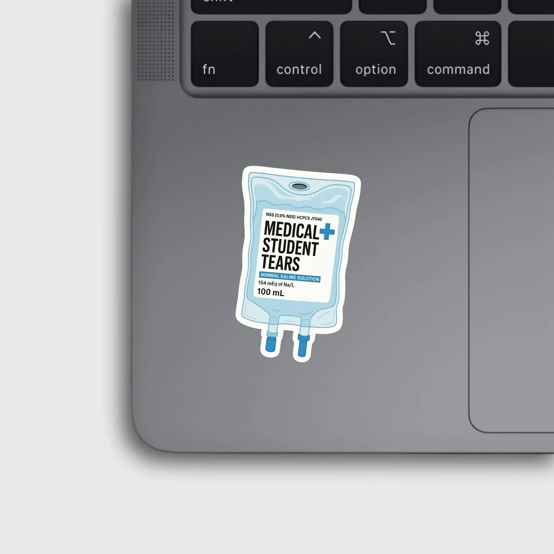 Medical Student Tears IV Bag Sticker (Blue)
