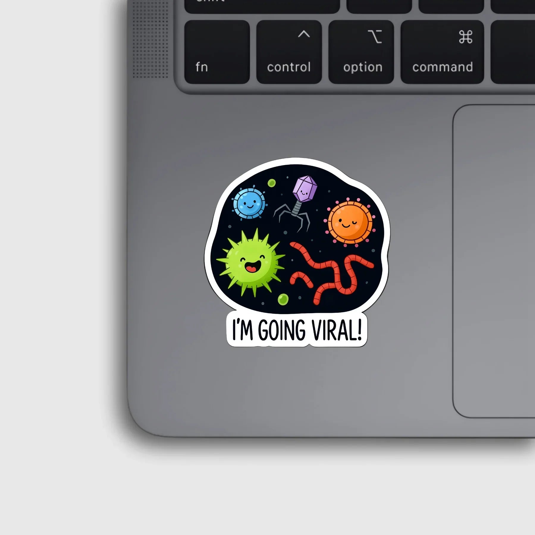 I'm Going Viral! Cute Microbes Sticker