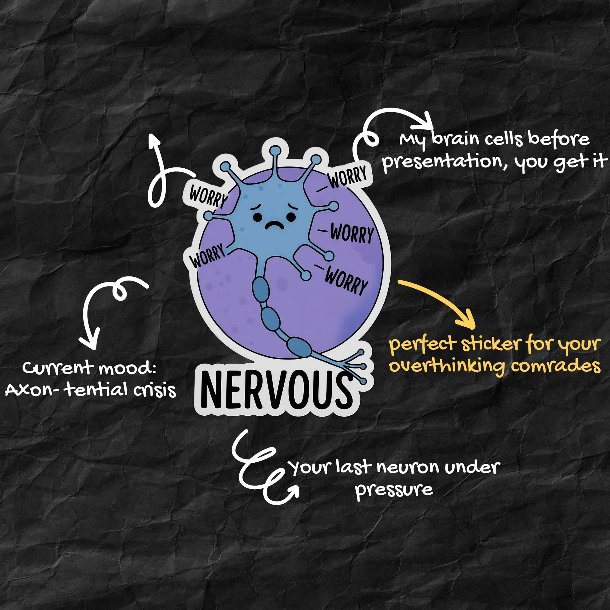 Nervous Neuron Sticker