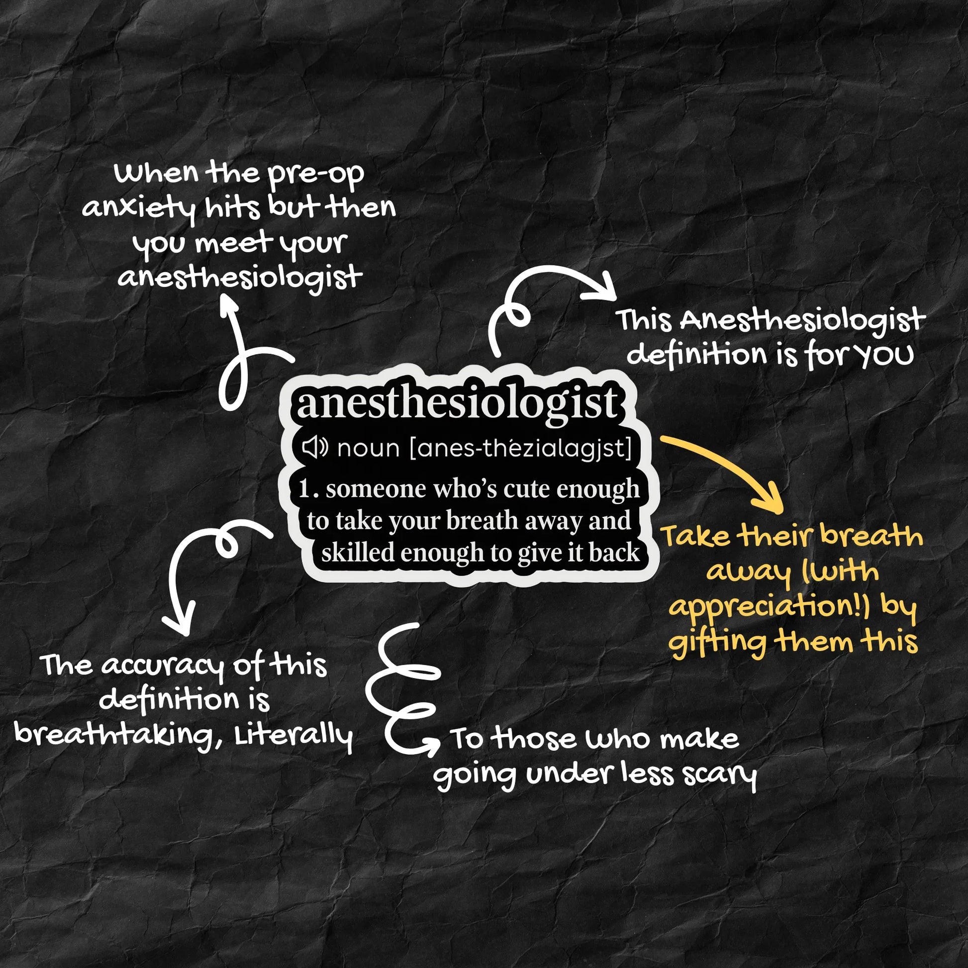 Anesthesiologist Definition Sticker