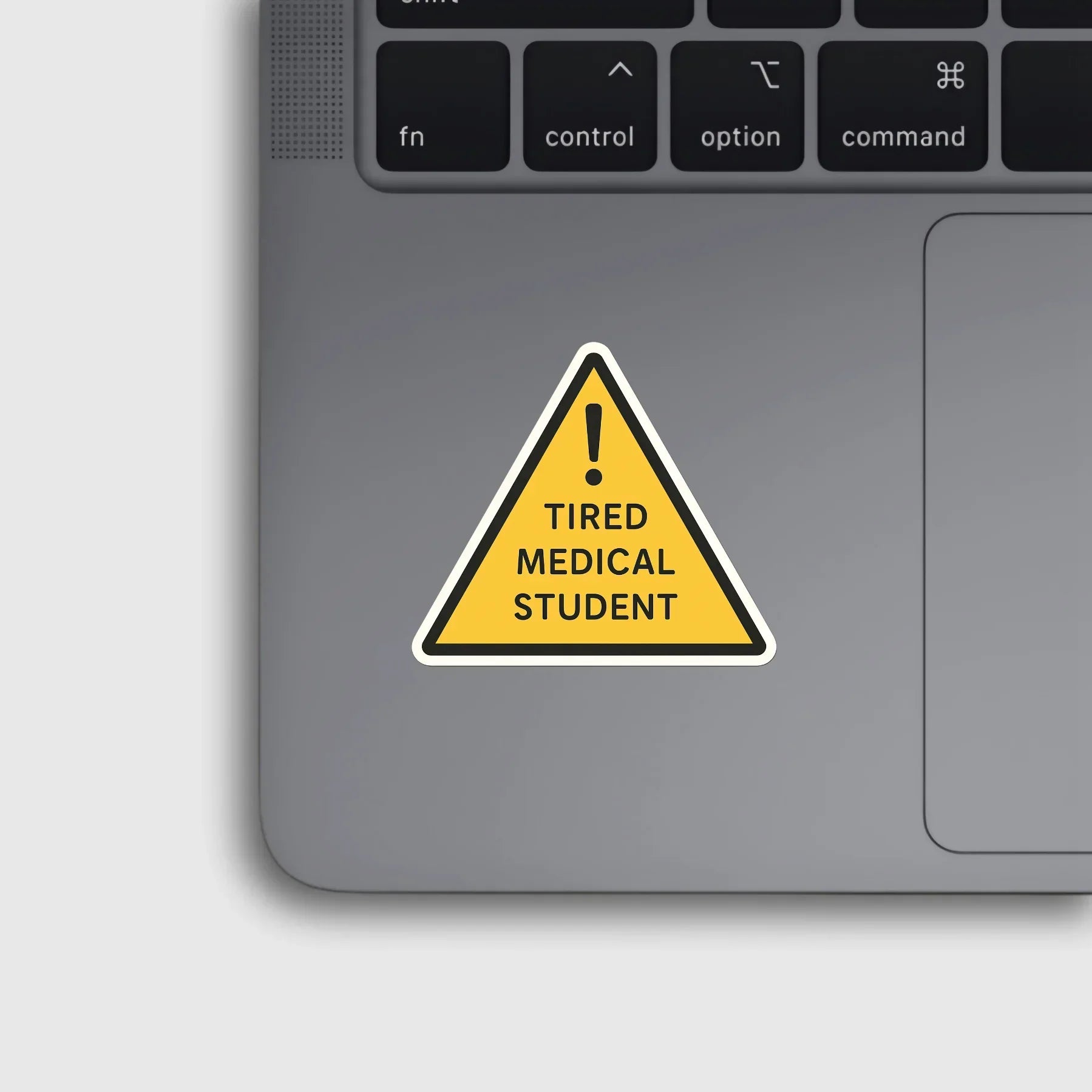 Tired Medical Student Warning Sign Sticker