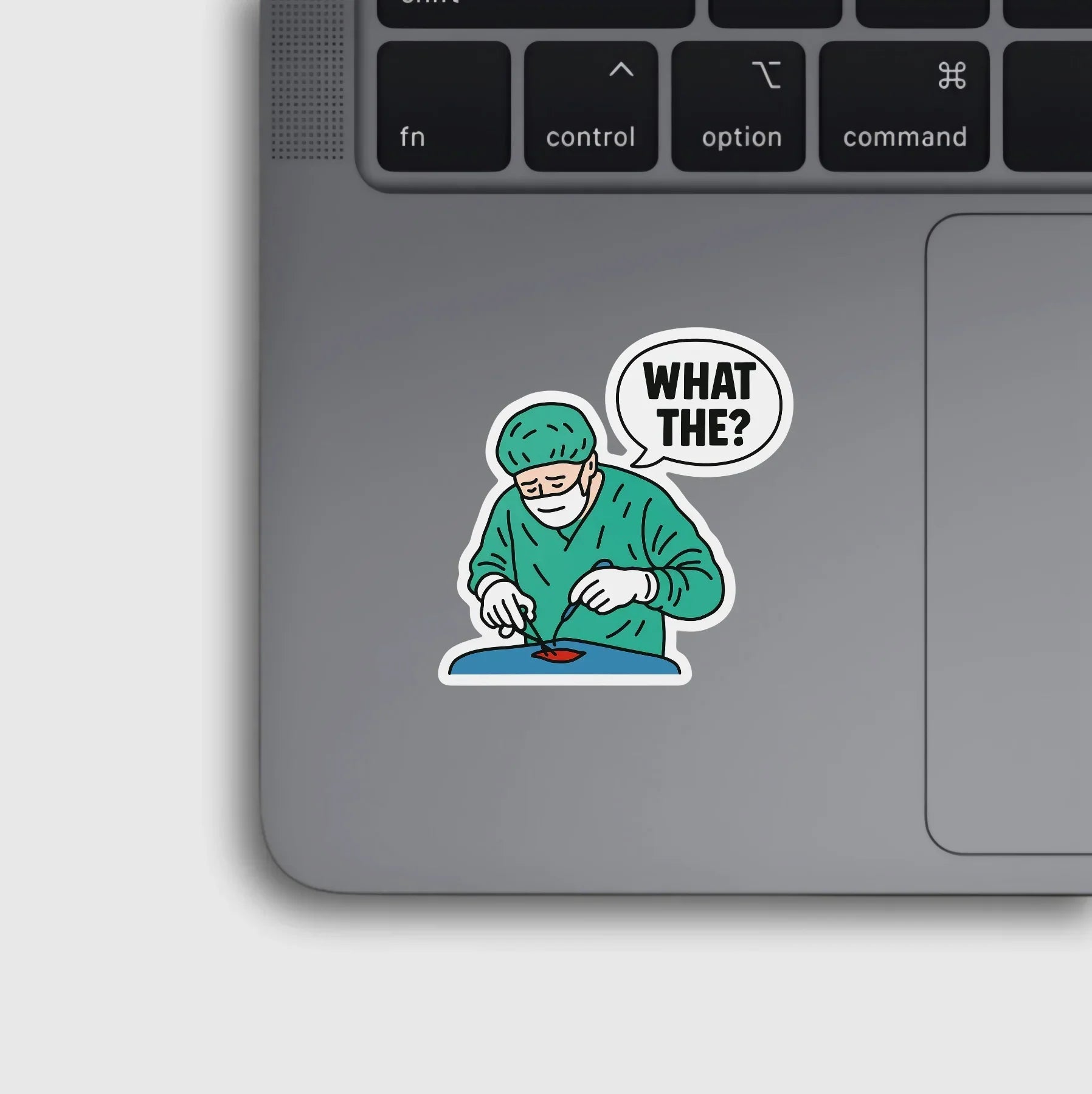 What The? Confused Surgeon Sticker