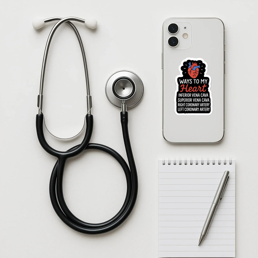 Ways To My Heart - Cardiology Pun Sticker