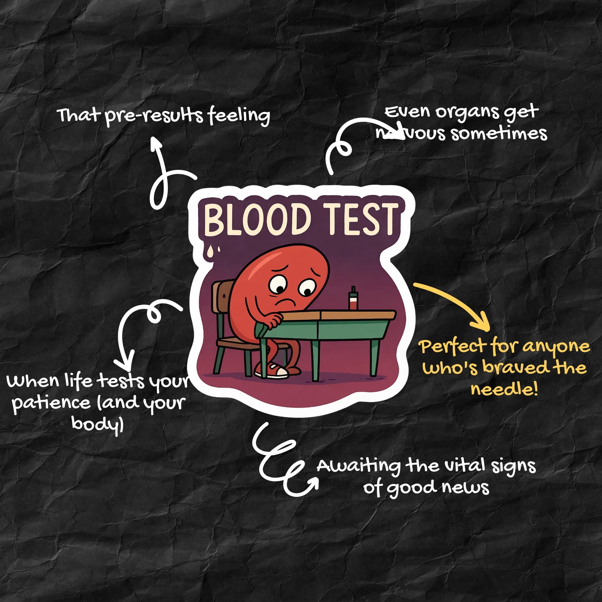 Blood Test Pun Sticker