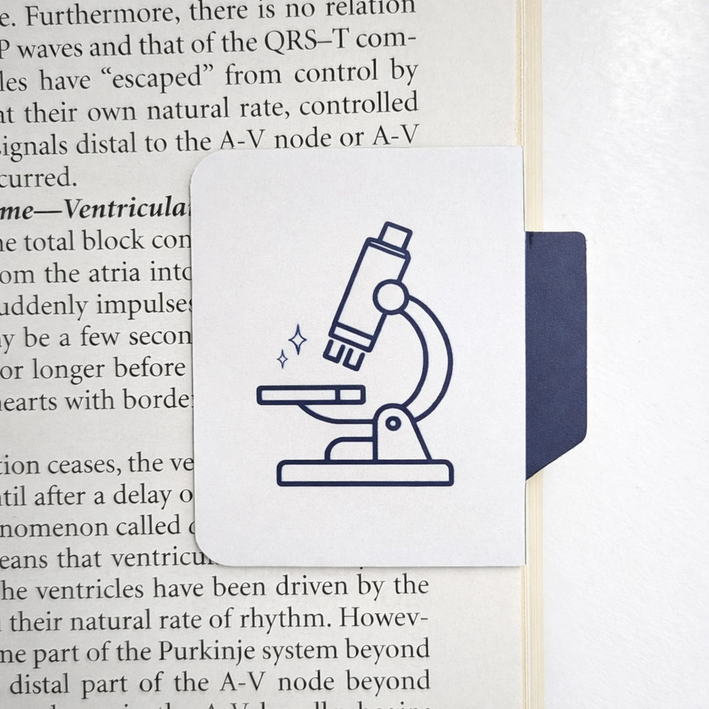 Microscope Minimalist Magnetic Index Bookmark