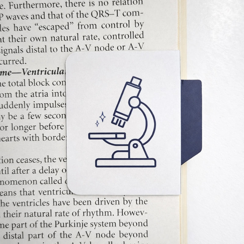 Microscope Minimalist Magnetic Index Bookmark
