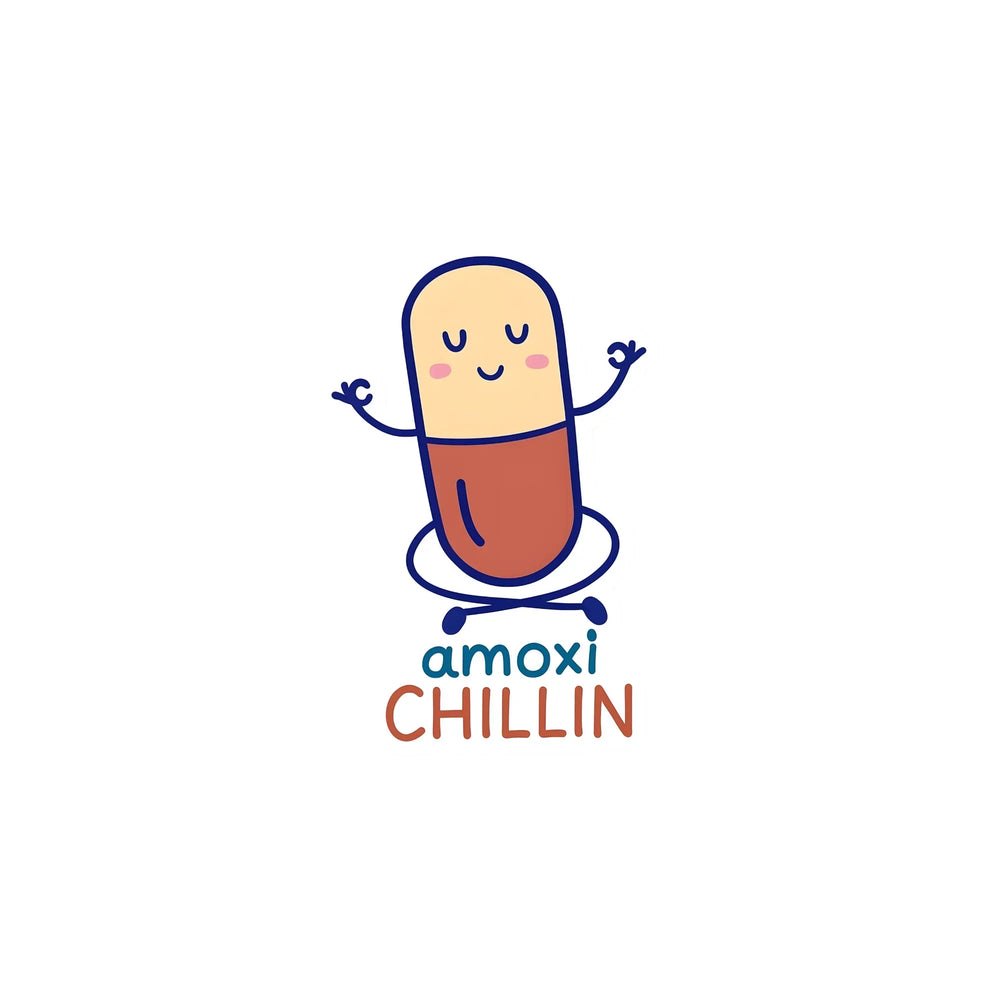 Amoxi-Chillin - Meditating Pill Sticker
