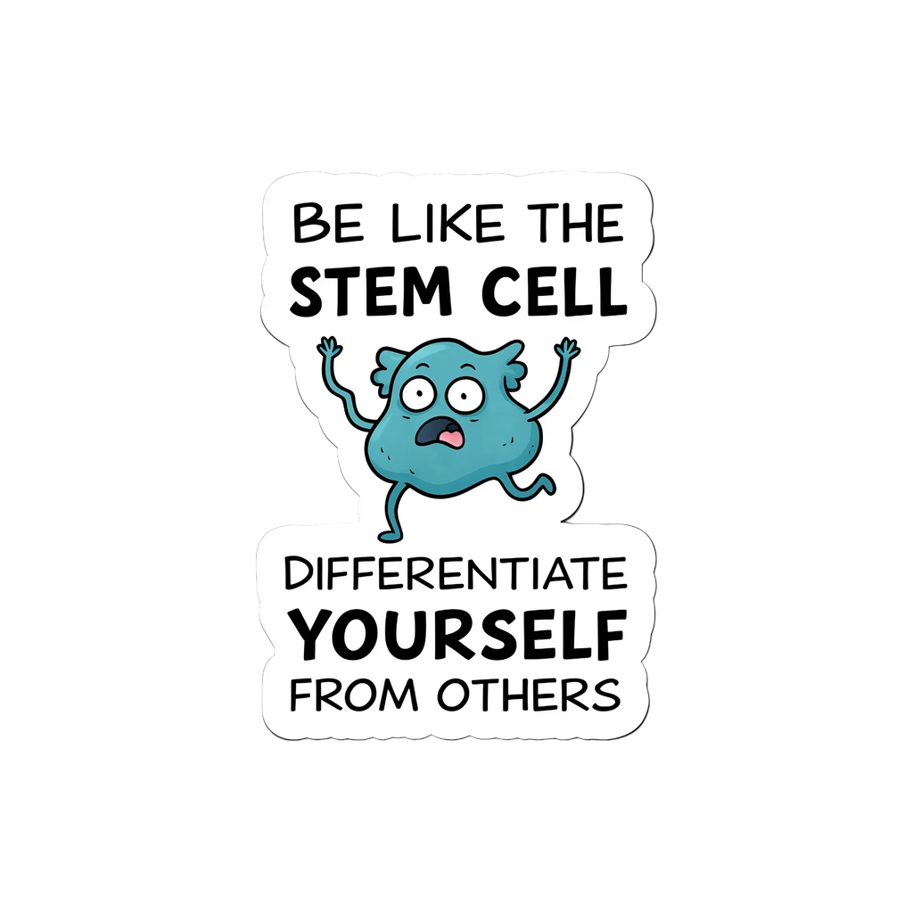 Stem cell motivation science sticker Medical vinyl sticker for medicos, nurses, interns and students - Arterise