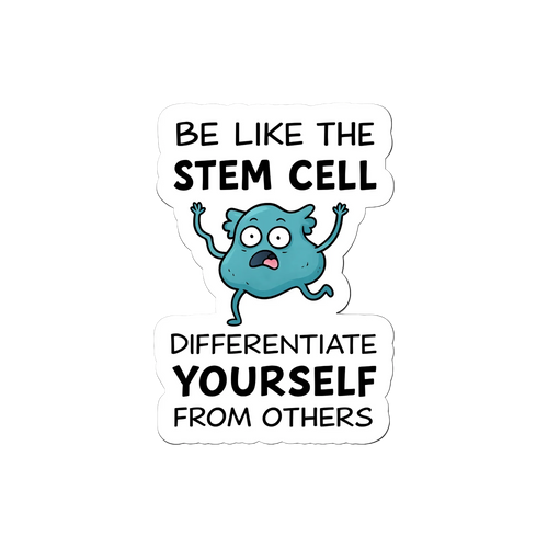 Stem cell motivation science sticker Medical vinyl sticker for medicos, nurses, interns and students - Arterise
