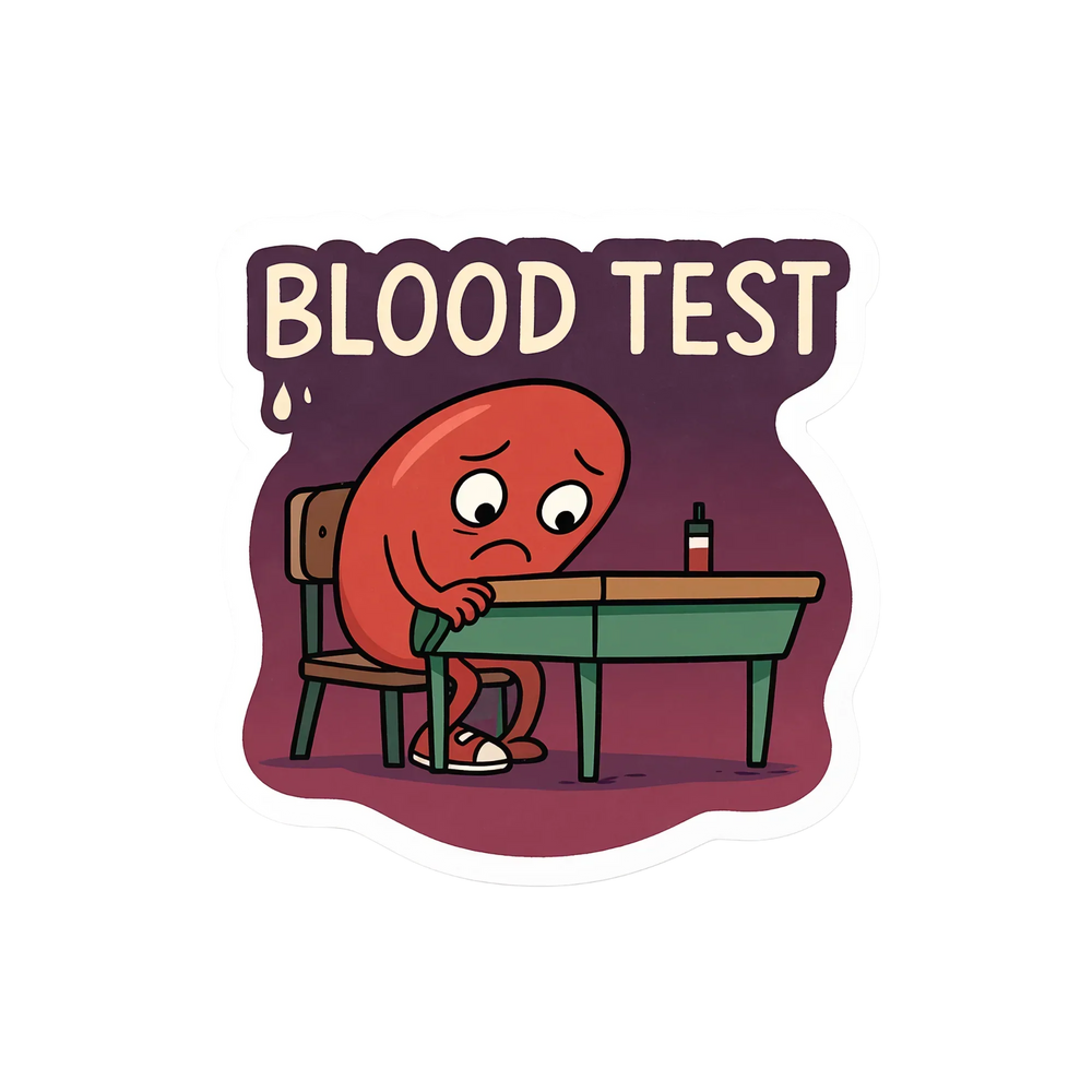 Blood Test - Medical Pun Sticker