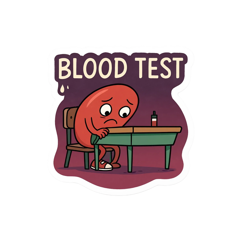 Blood Test - Medical Pun Sticker