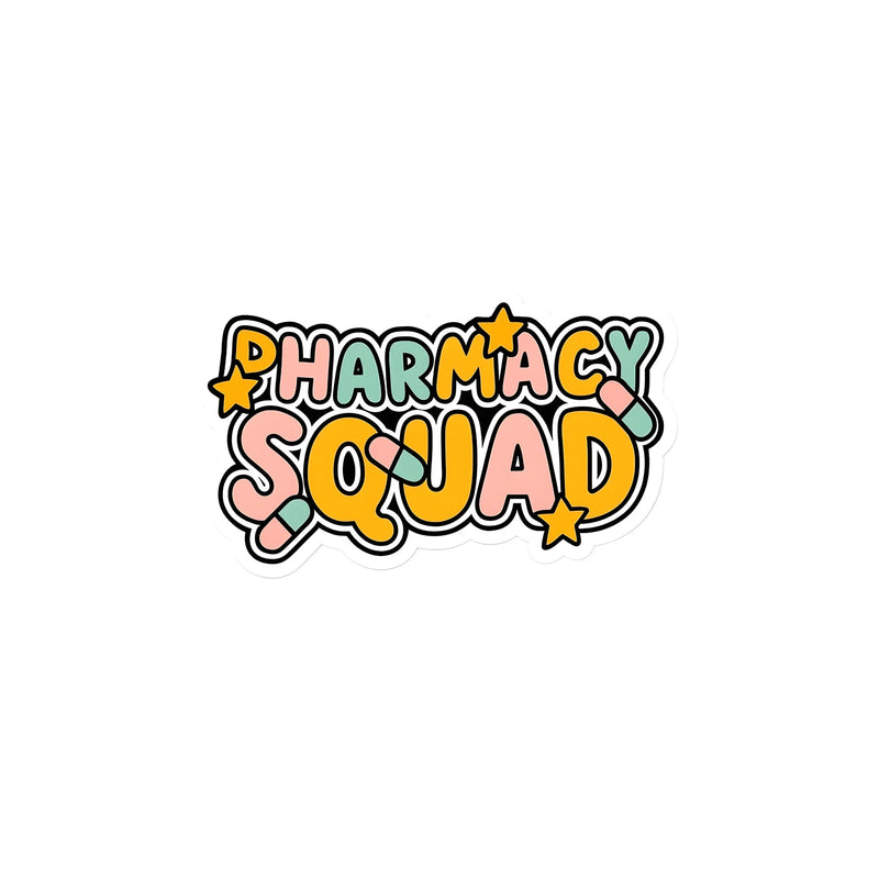 Pharmacy Squad - Colorful Pharmacy Sticker